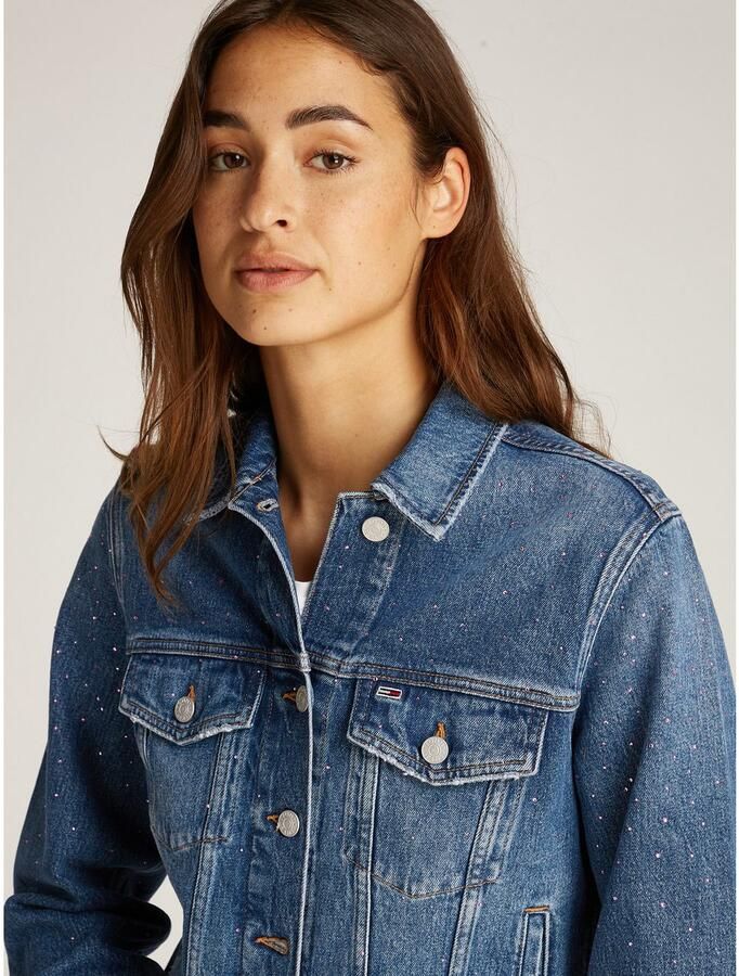TOMMY JEANS jack CLASSIC TRUCKER JACKET AI6136 met typische trucker-details met sierstenen - Foto 2