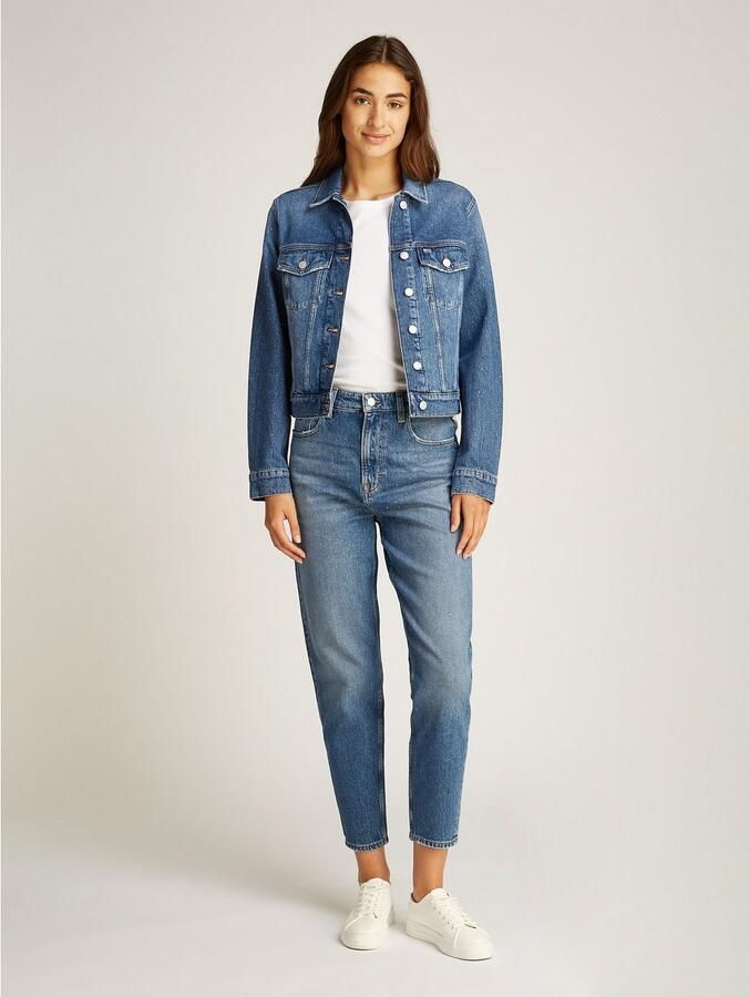 TOMMY JEANS jack CLASSIC TRUCKER JACKET AI6136 met typische trucker-details met sierstenen - Foto 4