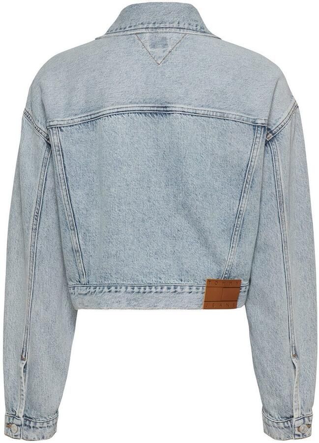 TOMMY JEANS jack OVSZ CROP TRUCKER JACKET BI6012 met korte snit in blauwe was met borstzakken - Foto 10