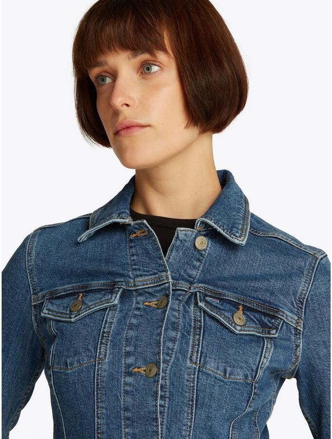 Tommy Jeans Jeansjack met paspelzakken op de borst model 'VIVIANNE'