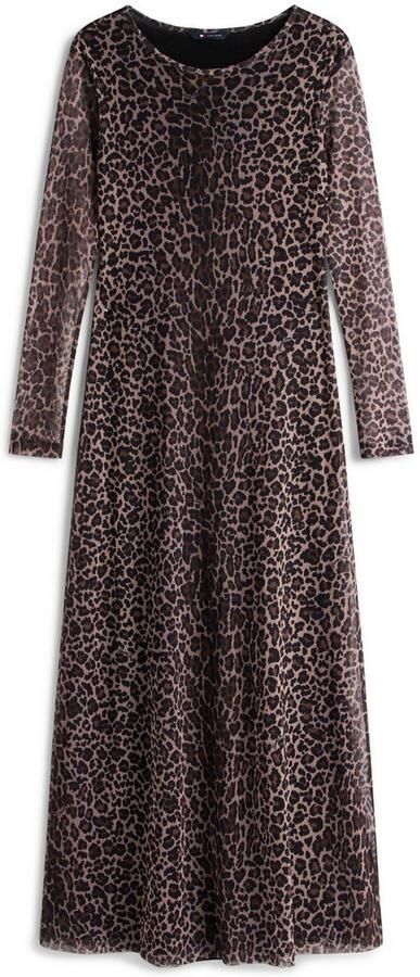 TOMMY JEANS Jerseyjurk TJW AOP MESH MIDI DRESS EXT - Foto 4