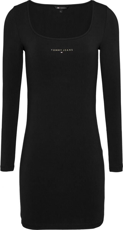 TOMMY JEANS Jerseyjurk TJW METALLIC LINEAR BODYCON met metallic-kleurige lineaire logo-opdruk - Foto 3