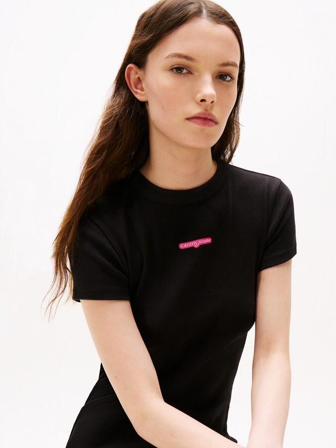 TOMMY JEANS Jerseyjurk TJW SCRIPT MINI RIB DRESS EXT - Foto 2