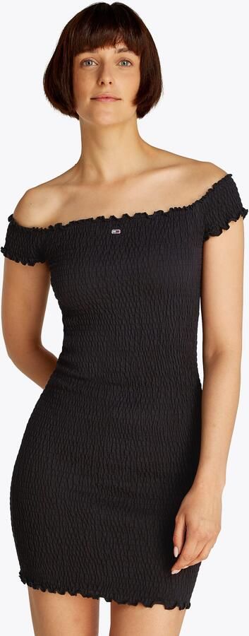 Tommy Jeans Slim fit bodycon-mini-jurk met carmenhals - Foto 5