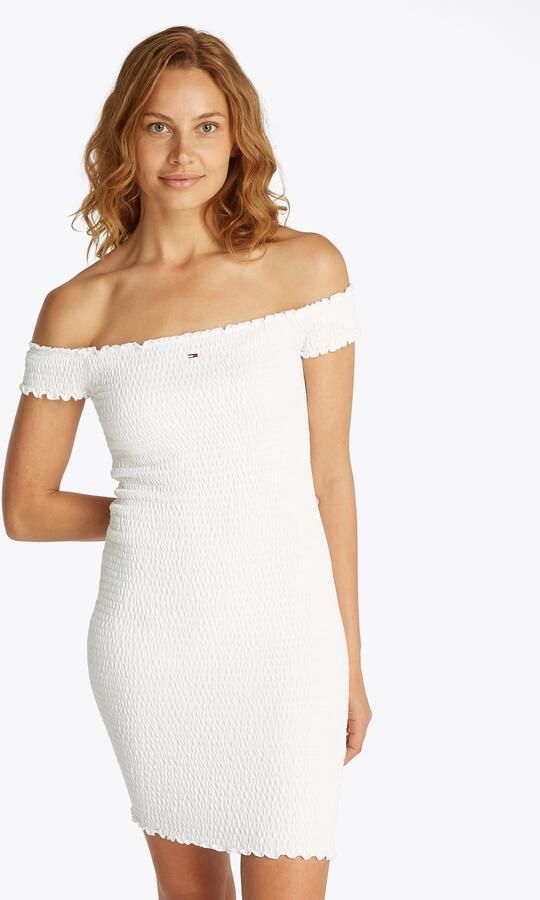 Tommy Jeans Slim fit bodycon-mini-jurk met carmenhals - Foto 6