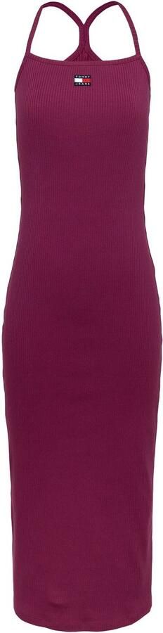 TOMMY JEANS Jerseyjurk TJW STRAPPY BADGE RIB DRESS met bandjes ribstof logo-badge - Foto 4