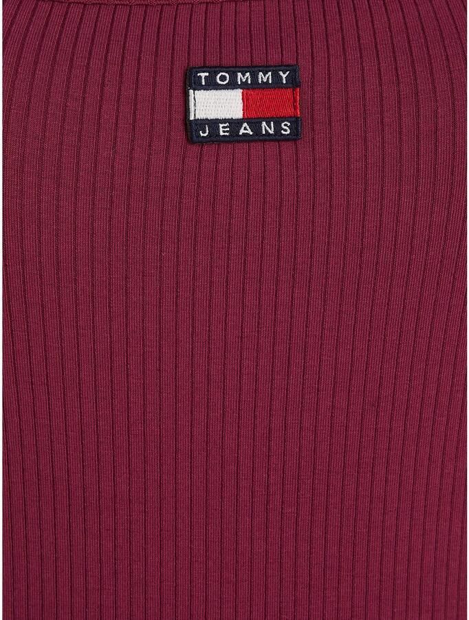TOMMY JEANS Jerseyjurk TJW STRAPPY BADGE RIB DRESS met bandjes ribstof logo-badge - Foto 2