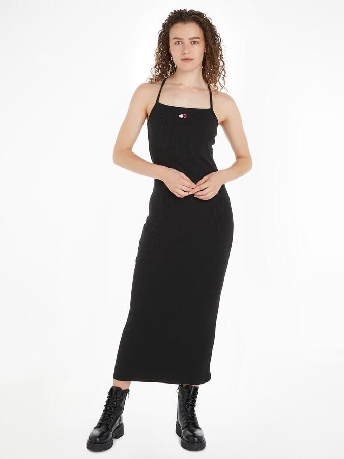 TOMMY JEANS Jerseyjurk TJW STRAPPY BADGE RIB DRESS met bandjes ribstof logo-badge - Foto 5