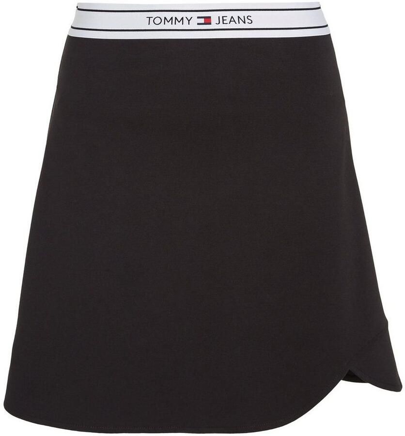 TOMMY JEANS Jerseyrok TJW LOGO TAPING MINI SKIRT Webrok met logo-elastiektape