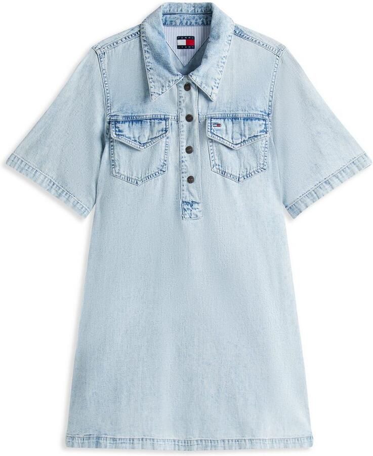 Tommy Jeans denim spijkerjurk light blue denim