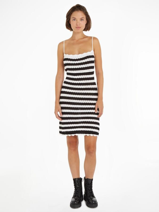 TOMMY JEANS Jurk met spaghettibandjes TJW CROCHET STRIPE DRESS - Foto 10
