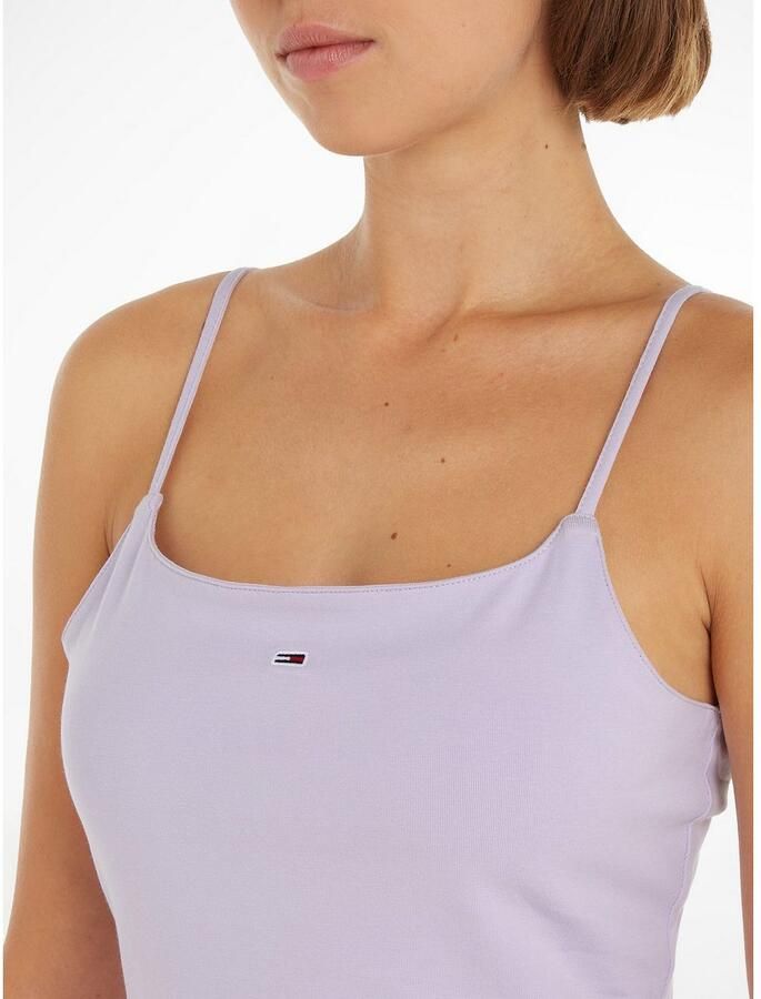 TOMMY JEANS Jurk met spaghettibandjes TJW ESSENTIAL STRAP FLARE DRESS met verstelbare spaghettibandjes