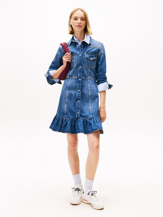 TOMMY JEANS jurk WESTERN DENIM DRESS DI2057 - Foto 5