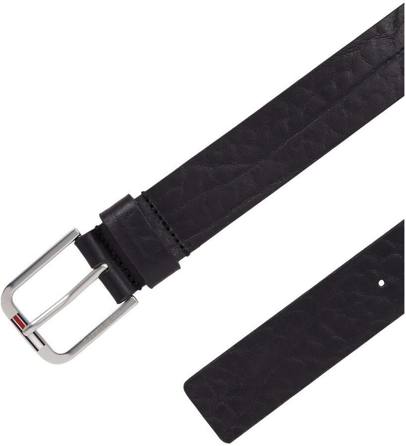 TOMMY JEANS Leren riem TJM AUSTIN TEXTURE 3.5 Label op de sluiting nerf leer