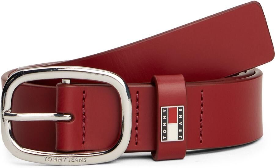 TOMMY JEANS Leren riem TJW OVAL 3.0 Ovale eenvoudig pin sluiting en logo op de sluiting - Foto 5