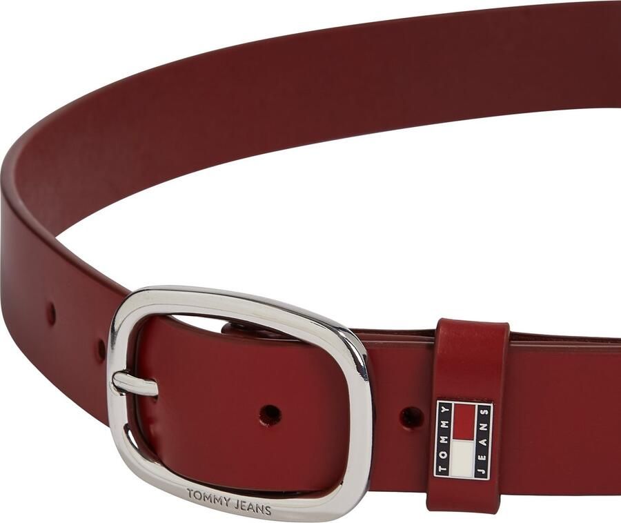 TOMMY JEANS Leren riem TJW OVAL 3.0 Ovale eenvoudig pin sluiting en logo op de sluiting - Foto 2