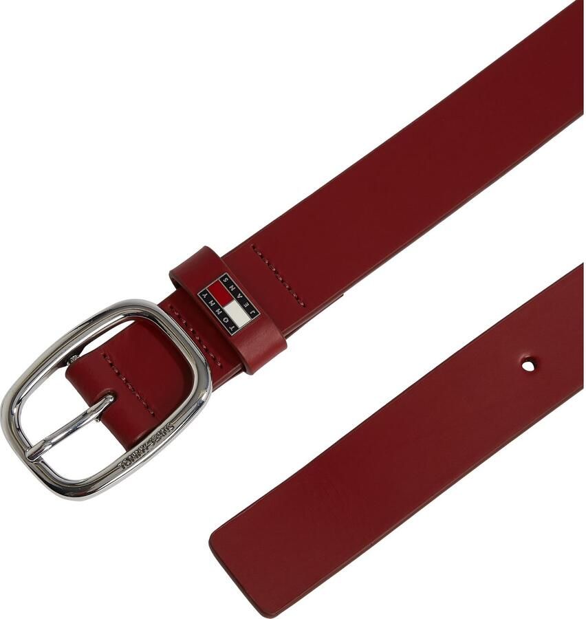 TOMMY JEANS Leren riem TJW OVAL 3.0 Ovale eenvoudig pin sluiting en logo op de sluiting