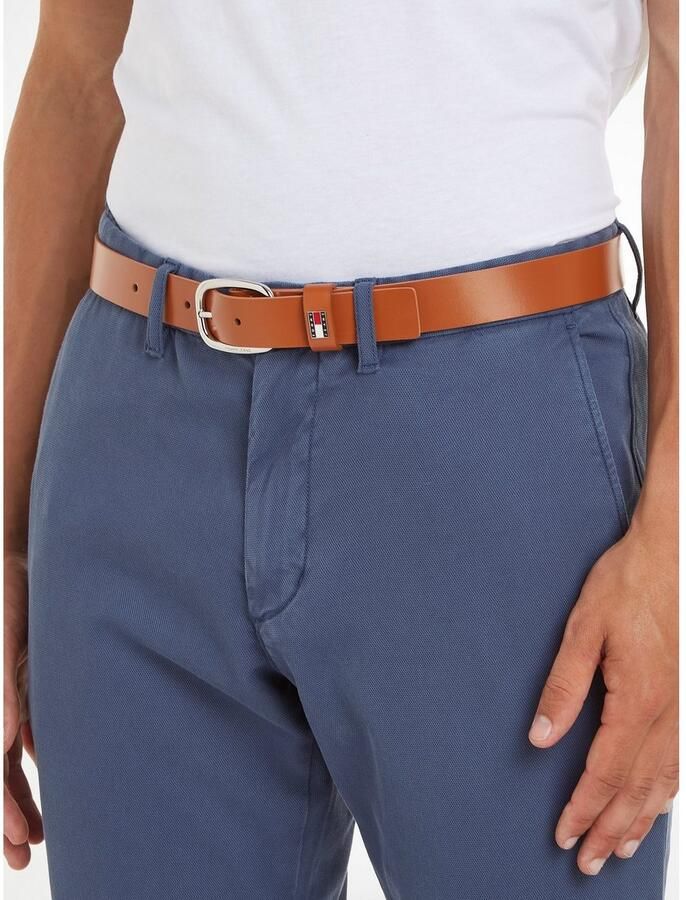 TOMMY JEANS Leren riem TJW OVAL 3.0 Ovale eenvoudig pin sluiting en logo op de sluiting - Foto 5