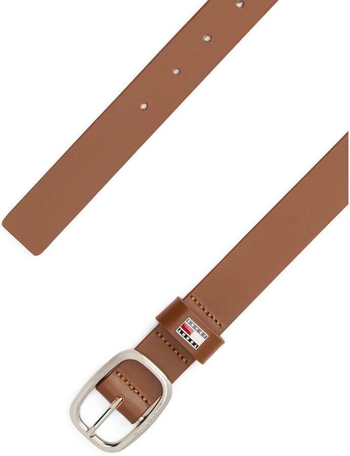 TOMMY JEANS Leren riem TJW OVAL 3.0 Ovale eenvoudig pin sluiting en logo op de sluiting