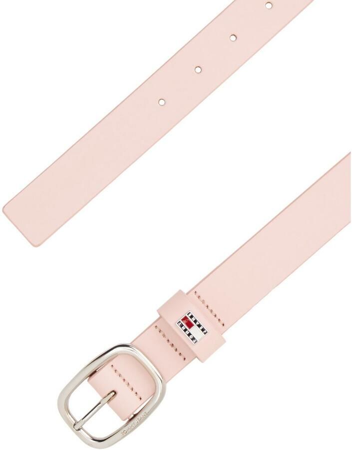TOMMY JEANS Leren riem TJW OVAL 3.0 Ovale eenvoudig pin sluiting en logo op de sluiting