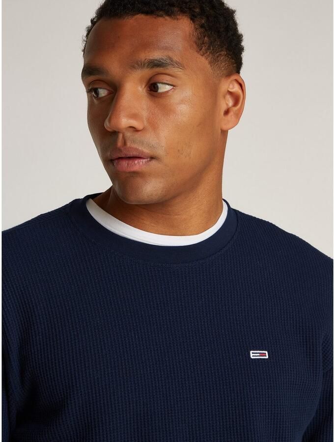 TOMMY JEANS Heren Truien & Vesten Tjm Reg Waffle L s Tee Donkerblauw - Foto 2
