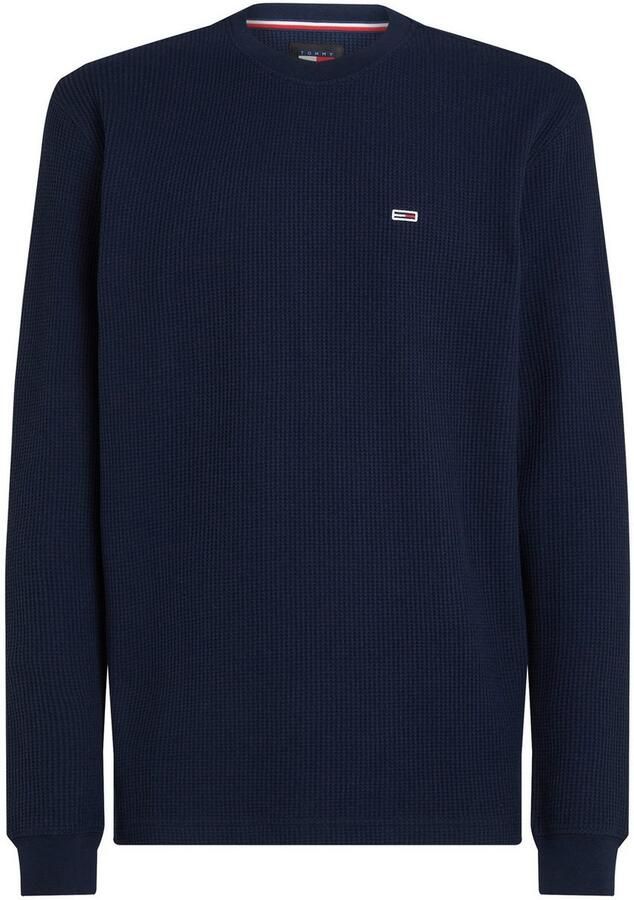 TOMMY JEANS Heren Truien & Vesten Tjm Reg Waffle L s Tee Donkerblauw - Foto 4