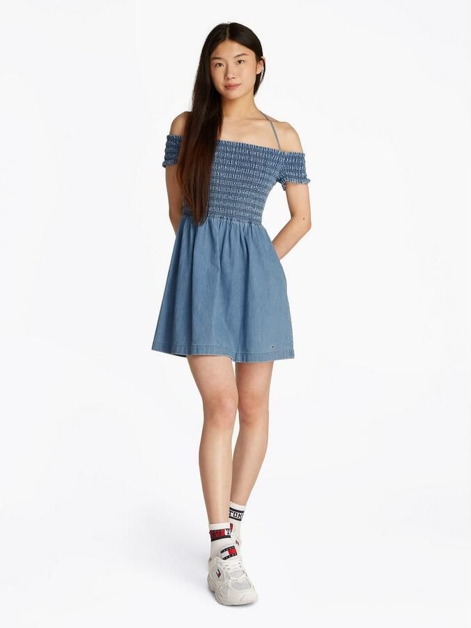 TOMMY JEANS Midi-jurk TJW CHAMBRAY FIT & FLARE DRESS - Foto 3