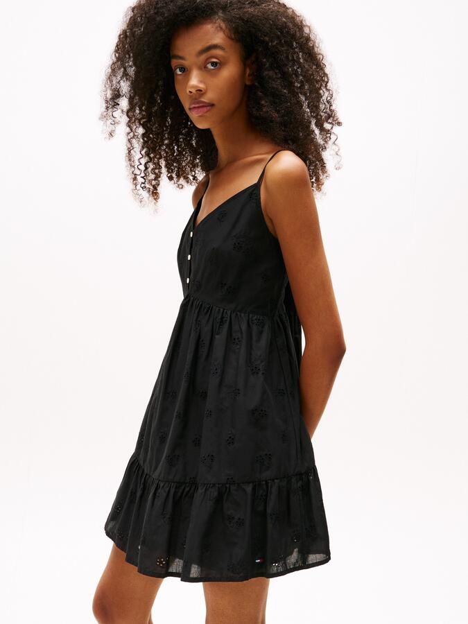 TOMMY JEANS Mini-jurk TJW BRODERIE ANGLAISE DRESS met volants en all-over borduring - Foto 4