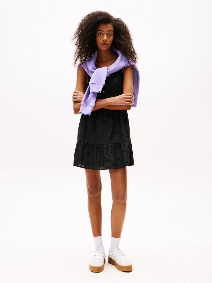 TOMMY JEANS Mini-jurk TJW BRODERIE ANGLAISE DRESS met volants en all-over borduring - Foto 2