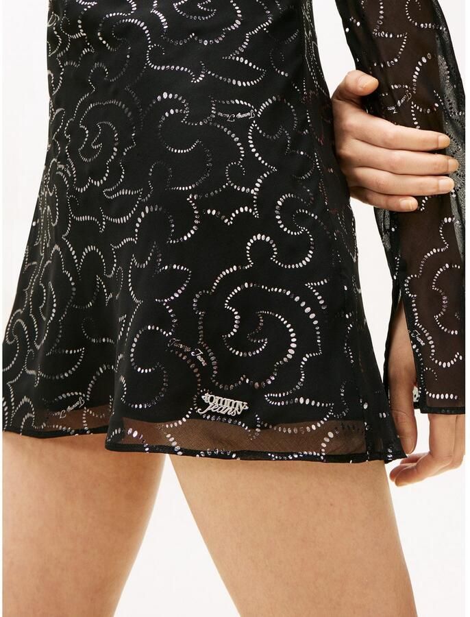 TOMMY JEANS Mini-jurk TJW METALLIC AOP MINI LS DRESS - Foto 2