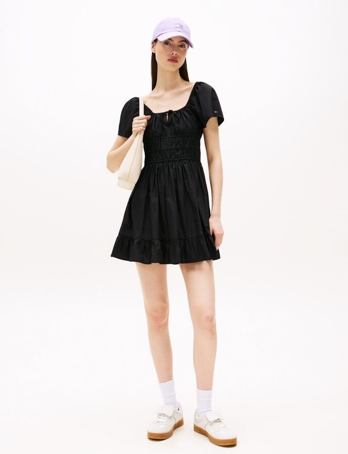 TOMMY JEANS Mini-jurk TJW ROUCHE MINI POPLIN DRESS EXT - Foto 4