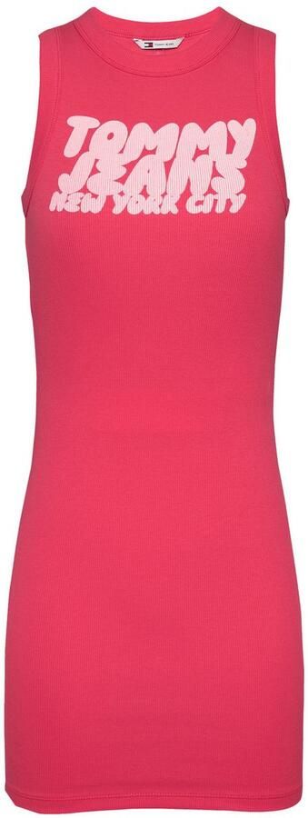 Tommy Hilfiger Korte Jurk Robe Slim Fit Rose Fuchsia - Foto 7