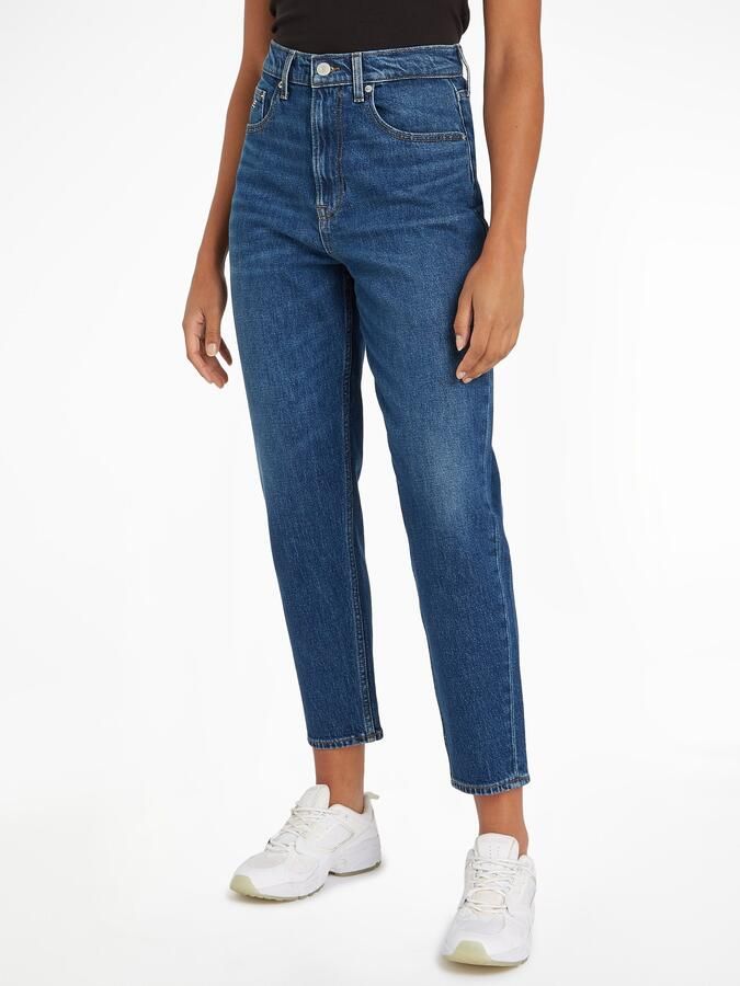 TOMMY JEANS Tapered jeans High waist Mom-Jeans Tapered In 5-pocket-stijl en licht uitgewassen - Foto 17