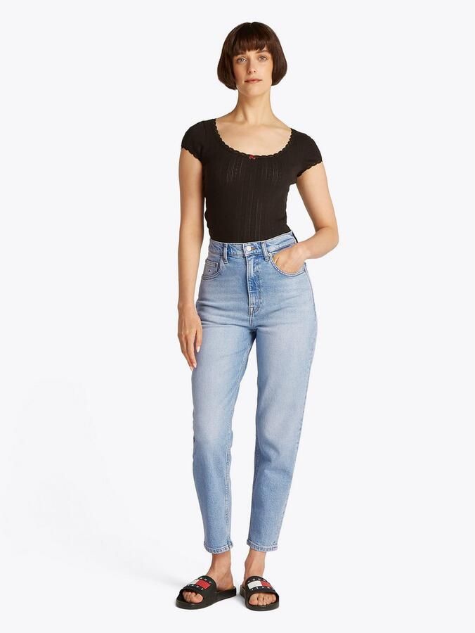 TOMMY JEANS Mom jeans MOM JEAN UH TPR met logo-borduurwerk in enkelvrije lengte - Foto 5