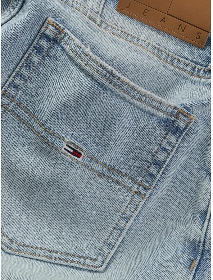 TOMMY JEANS Mom jeans High waist Mom-Jeans Tapered met logo-borduurwerk in enkelvrije lengte