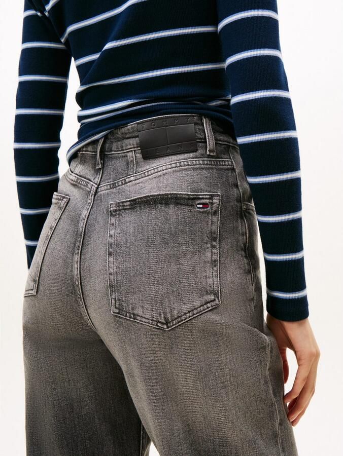 TOMMY JEANS Mom jeans MOM JEAN UH TPR met logo-borduurwerk in enkelvrije lengte