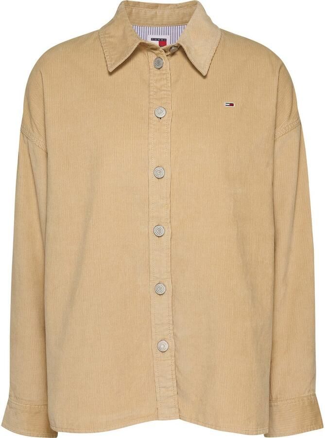 TOMMY JEANS Outdoorblouse TJW FINE CORD OVERSHIRT van fijn corduroy logo-vlag - Foto 3