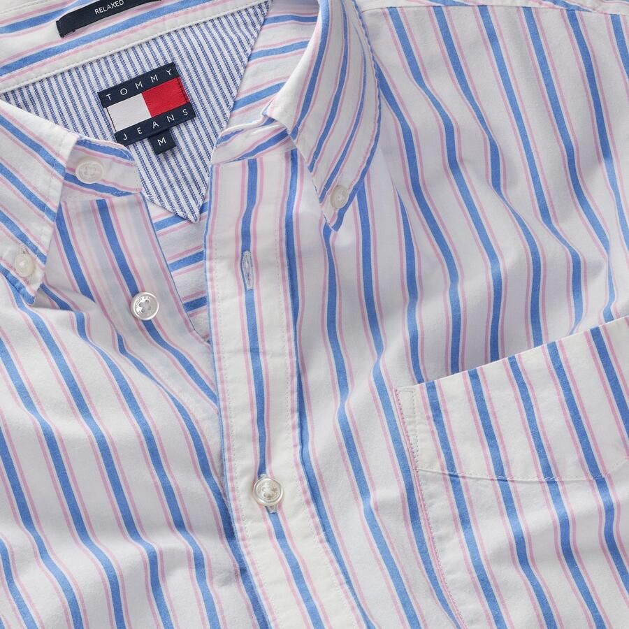 TOMMY JEANS Overhemd met korte mouwen TJM POPLIN RLX SS SHIRT EXT - Foto 2