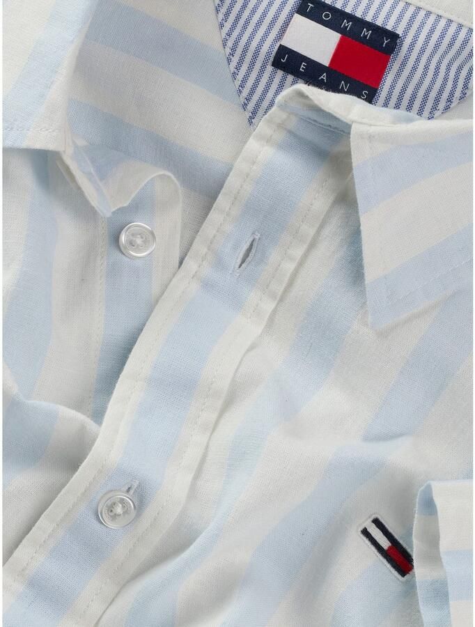 Tommy Jeans Regular fit vrijetijdsoverhemd van een mix van katoen en linnen - Foto 2