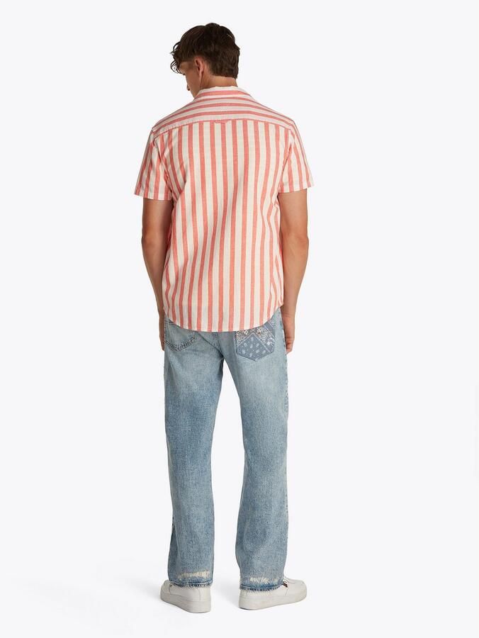 Tommy Jeans Regular fit vrijetijdsoverhemd van een mix van katoen en linnen - Foto 5