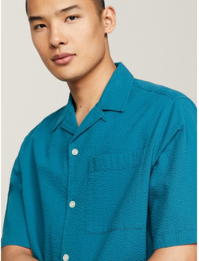 TOMMY JEANS Overhemd met korte mouwen TJM RLX SEERSUCKER CAMP SHIRT - Foto 3