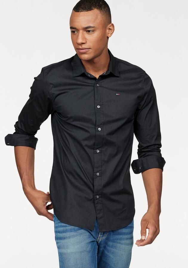 TOMMY JEANS Overhemd met lange mouwen Sabim Stretch Hemd Shirt Stretch shirt premium slim fit met elastaan - Foto 8