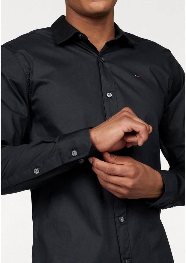 TOMMY JEANS Overhemd met lange mouwen Sabim Stretch Hemd Shirt Stretch shirt premium slim fit met elastaan - Foto 5