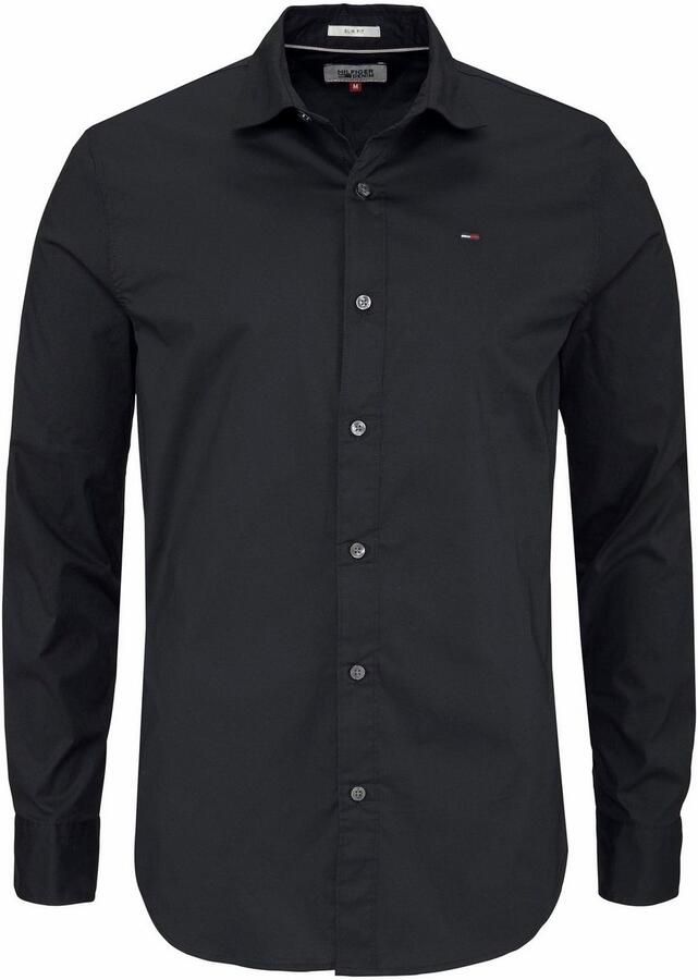 TOMMY JEANS Overhemd met lange mouwen Sabim Stretch Hemd Shirt Stretch shirt premium slim fit met elastaan - Foto 5