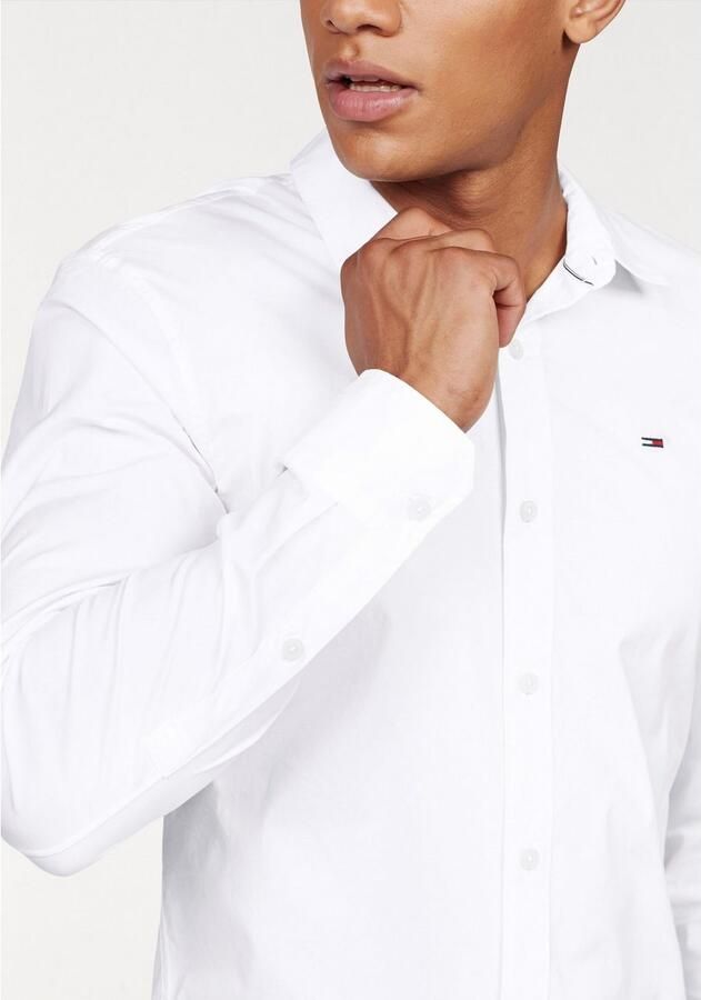 TOMMY JEANS Overhemd met lange mouwen Sabim Stretch Hemd Shirt Stretch shirt premium slim fit met elastaan - Foto 11