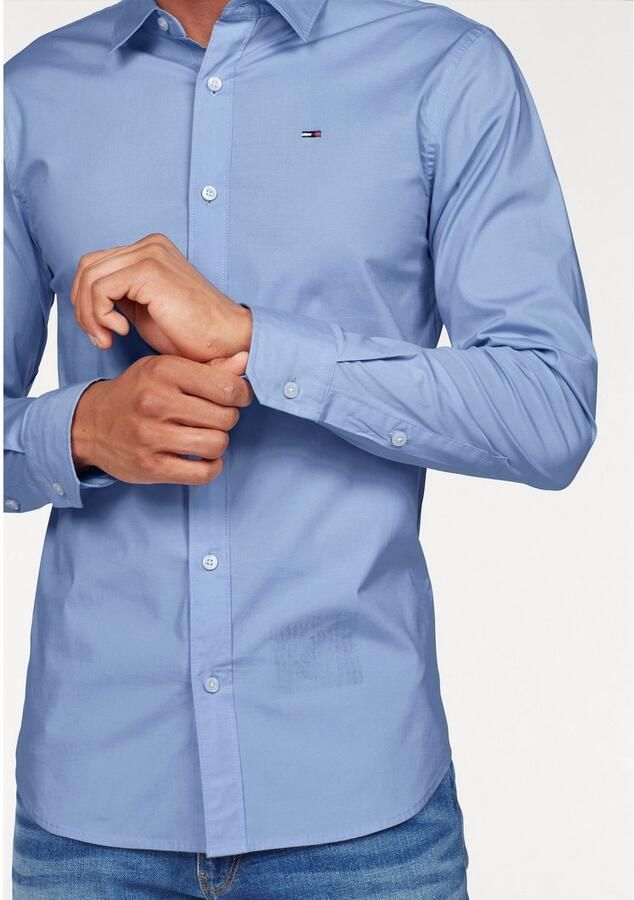 TOMMY JEANS Overhemd met lange mouwen Sabim Stretch Hemd Shirt Stretch shirt premium slim fit met elastaan - Foto 7