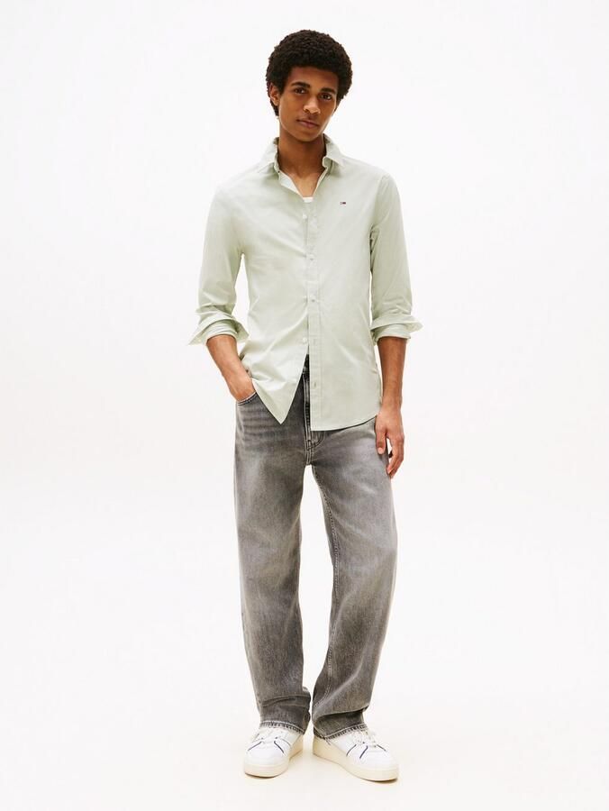 TOMMY JEANS Overhemd met lange mouwen Sabim Stretch Hemd Shirt Stretch shirt premium slim fit met elastaan - Foto 4