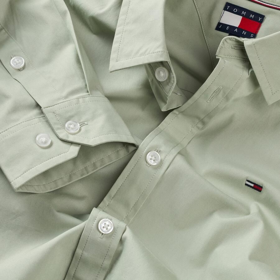 TOMMY JEANS Overhemd met lange mouwen Sabim Stretch Hemd Shirt Stretch shirt premium slim fit met elastaan