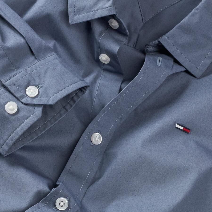 TOMMY JEANS Overhemd met lange mouwen Sabim Stretch Hemd Shirt Stretch shirt premium slim fit met elastaan