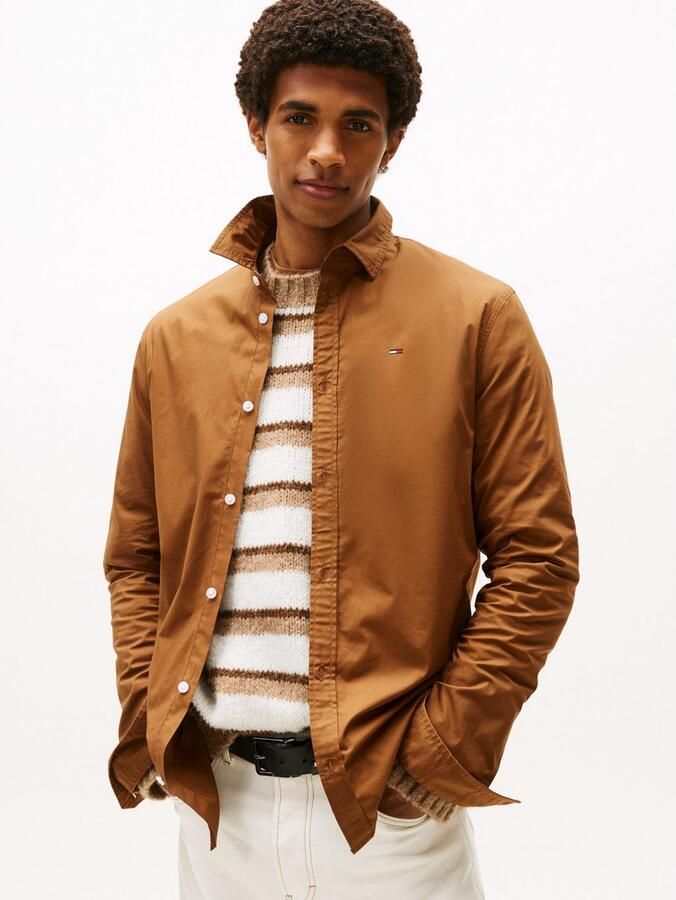 TOMMY JEANS Overhemd met lange mouwen Sabim Stretch Hemd Shirt Stretch shirt premium slim fit met elastaan - Foto 3